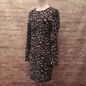 Michael Kors Dresses - Michael Kors Gray Snow Leopard Zipper Shift Dress Michael Kors Dresses - Michael Kors Gray Snow Leopard Zipper Shift Dress